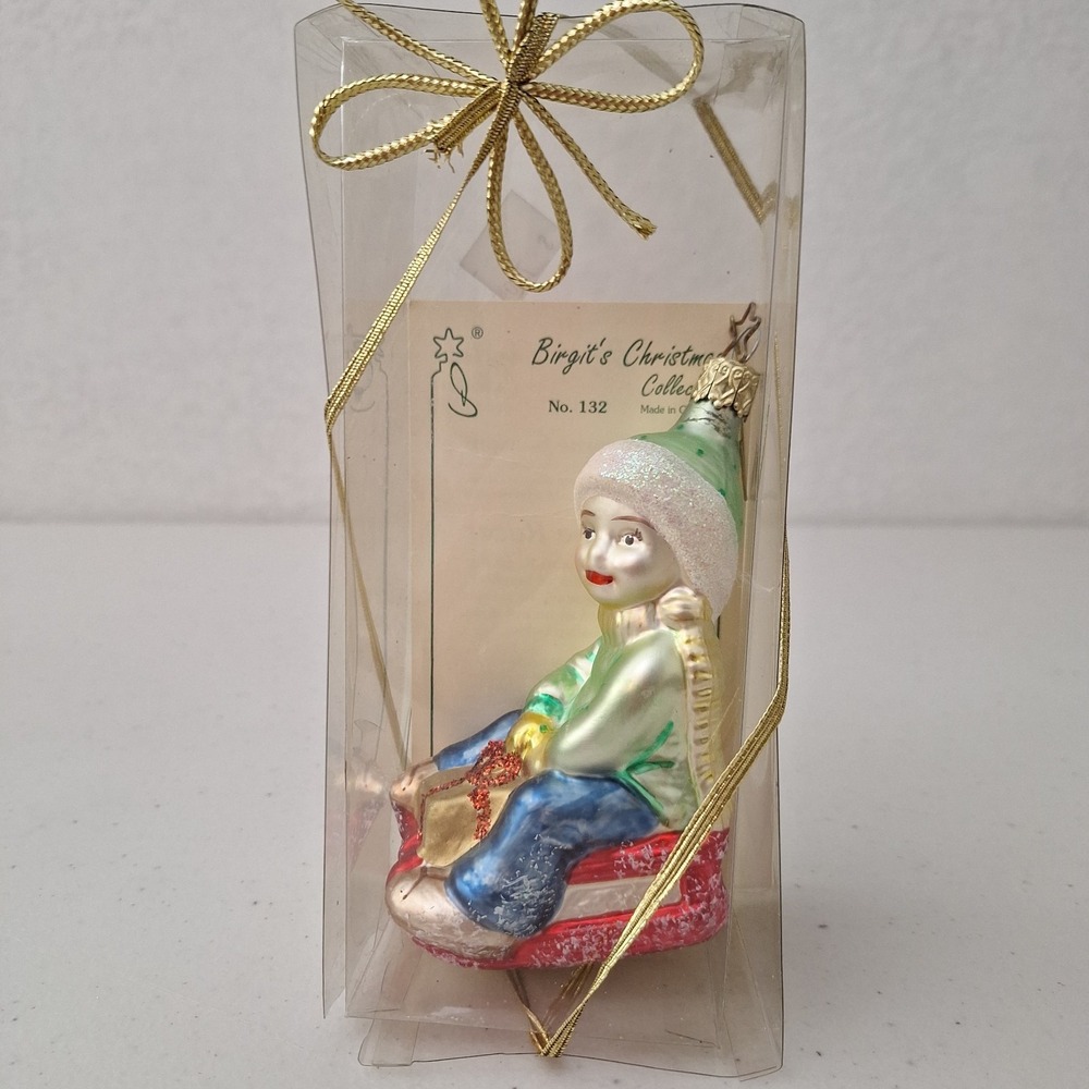 RARE Inge Glass Birgit's Collection "Peter The Racer" Christmas Ornament